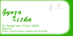 gyozo kitka business card